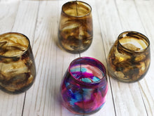 Load image into Gallery viewer, Alcohol Ink Stemless Wine Glasses - BWO Favors
